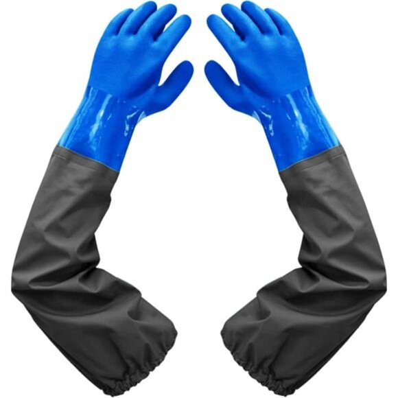 PVC Chemical Resistant, Long Rubber, Heavy Duty Waterproof Gloves for Chemical - Picture 1 of 7